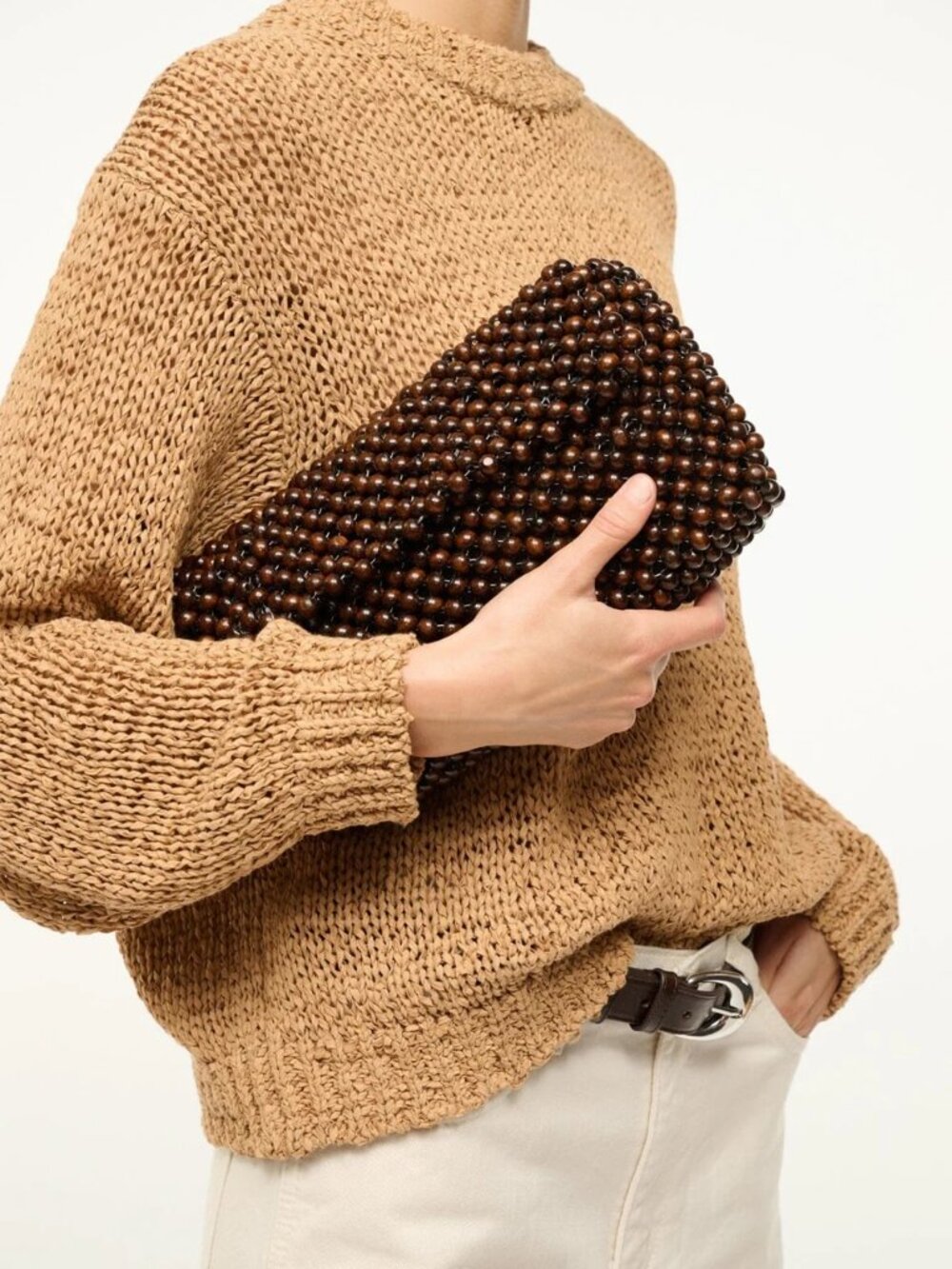 Staud Timmy Shoulder Bag in Dark Brown - Picture 5 of 13